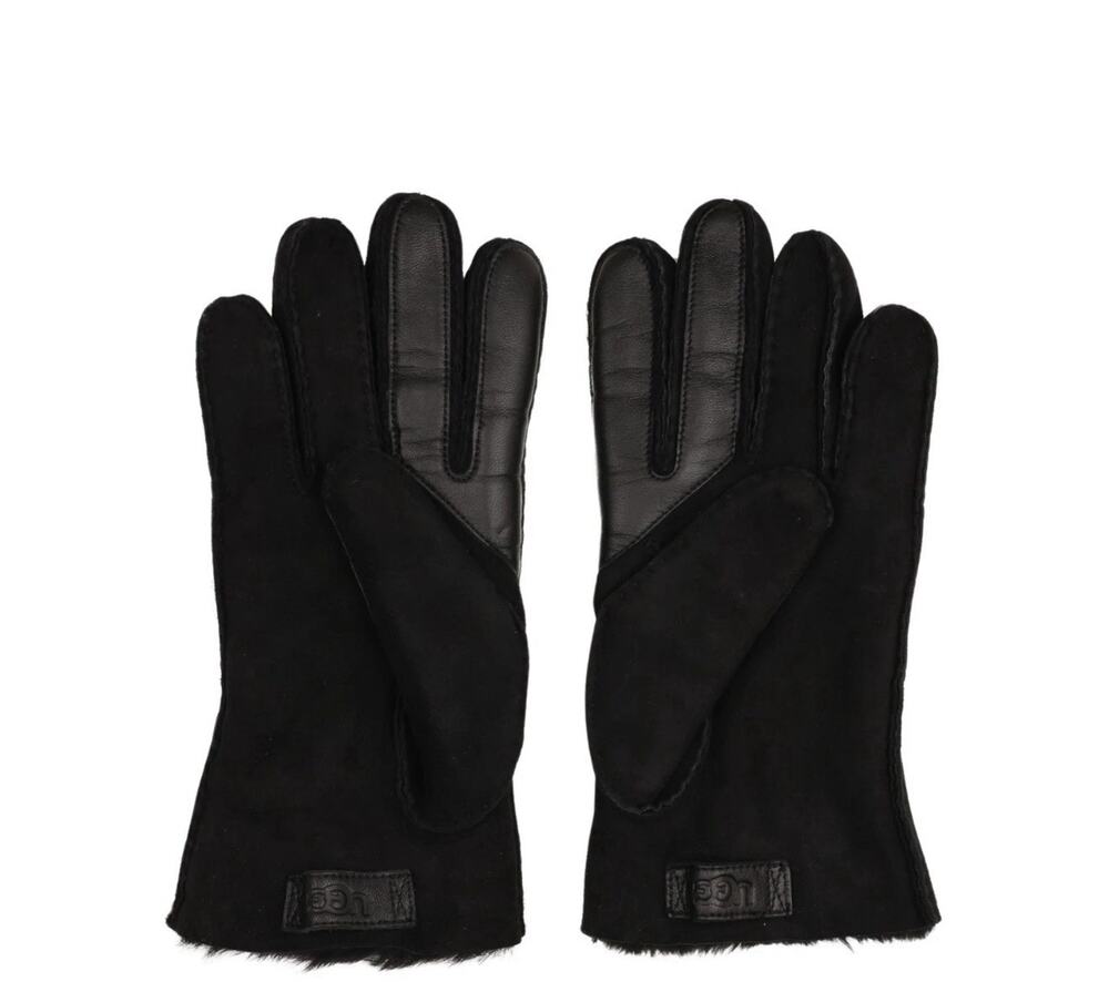 UGG 301752 M Contrast Sheepskin Glove, Black, Large NWOT (AQ21)
